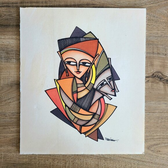 Abstract painting. Signed by artist. - Picture 2 of 5